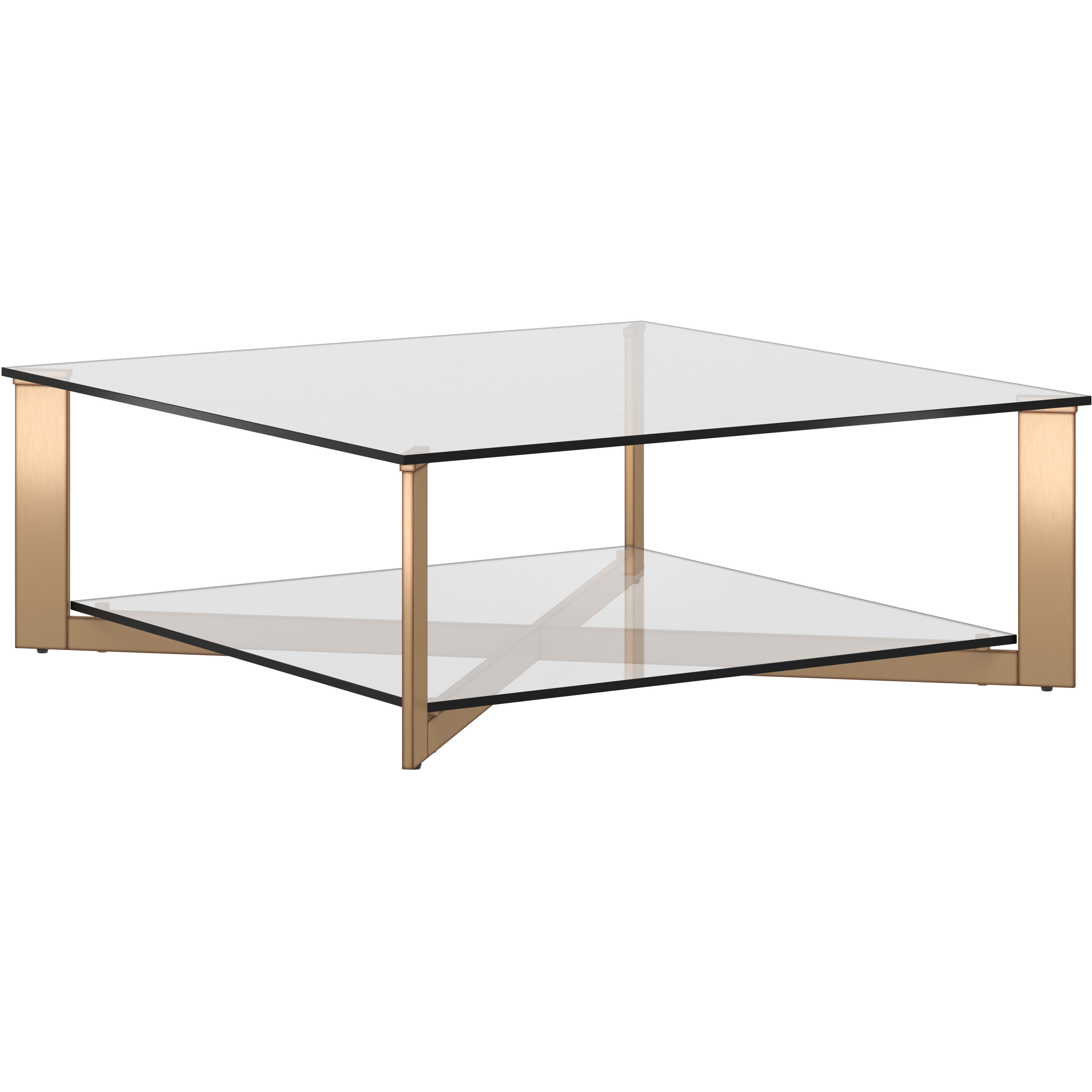 Xavier 43.25 X 43.25 inch Antique Brass Coffee Table